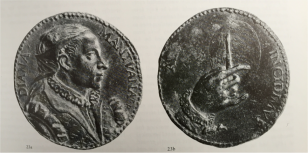 Medallist T.R., portrait medal of Diana Mantuana, ca. 1580. British Museum, London.
